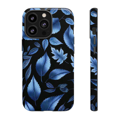 Blue Leaf Art Design Pattern Tough Case