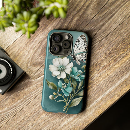 Flower and Butterfly Tough Case