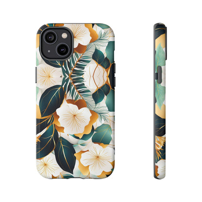 White Flowers Tough Case