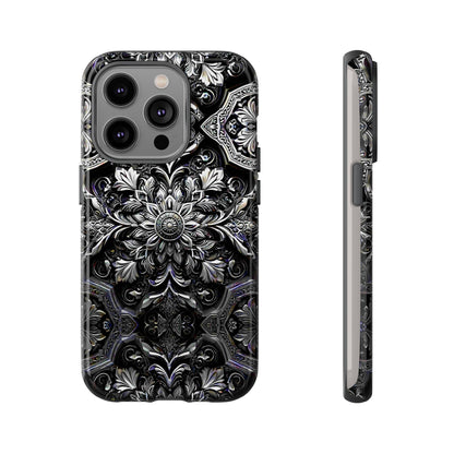 Monochrome Flowers Tough Case