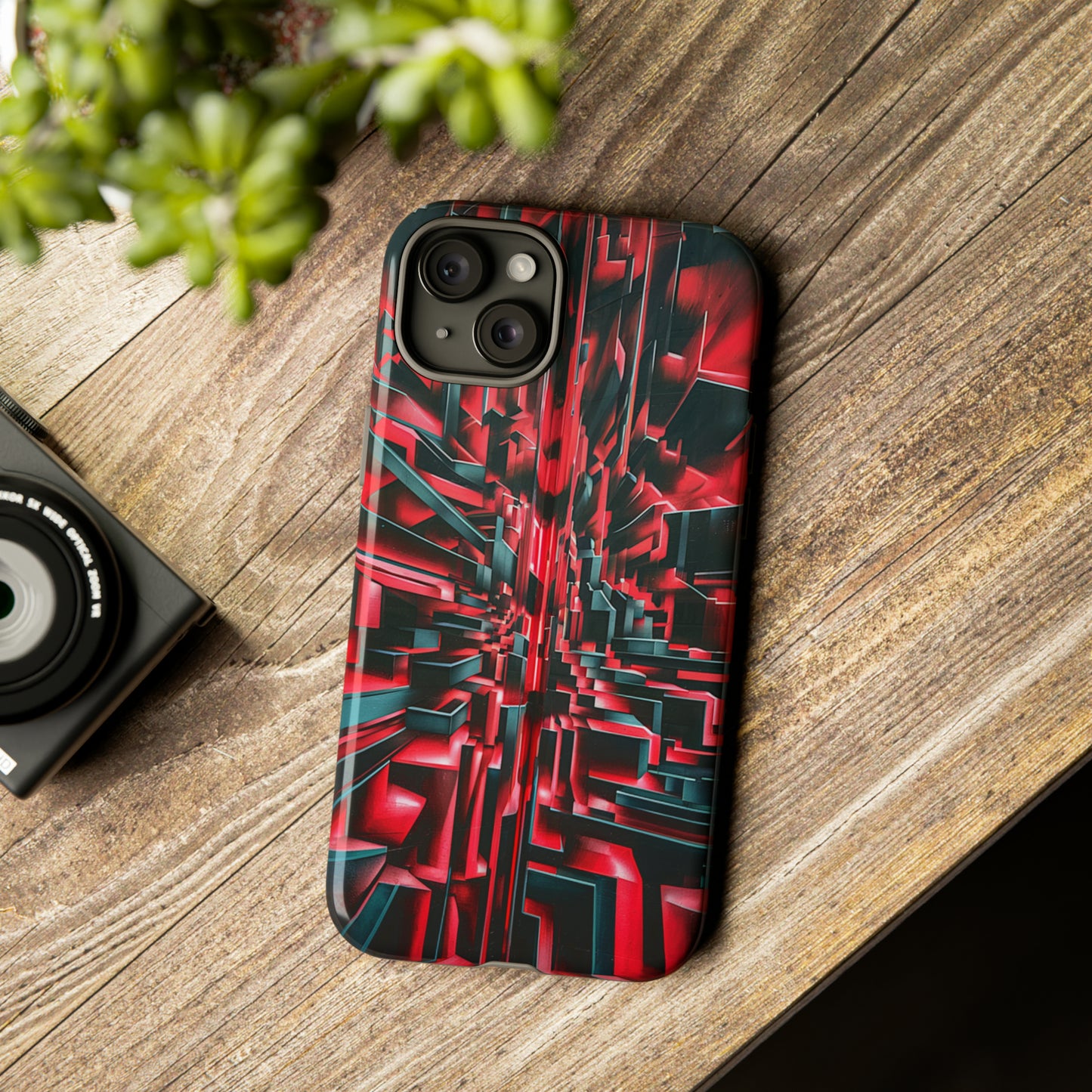 Red Illusion Art  Pattern Tough Case