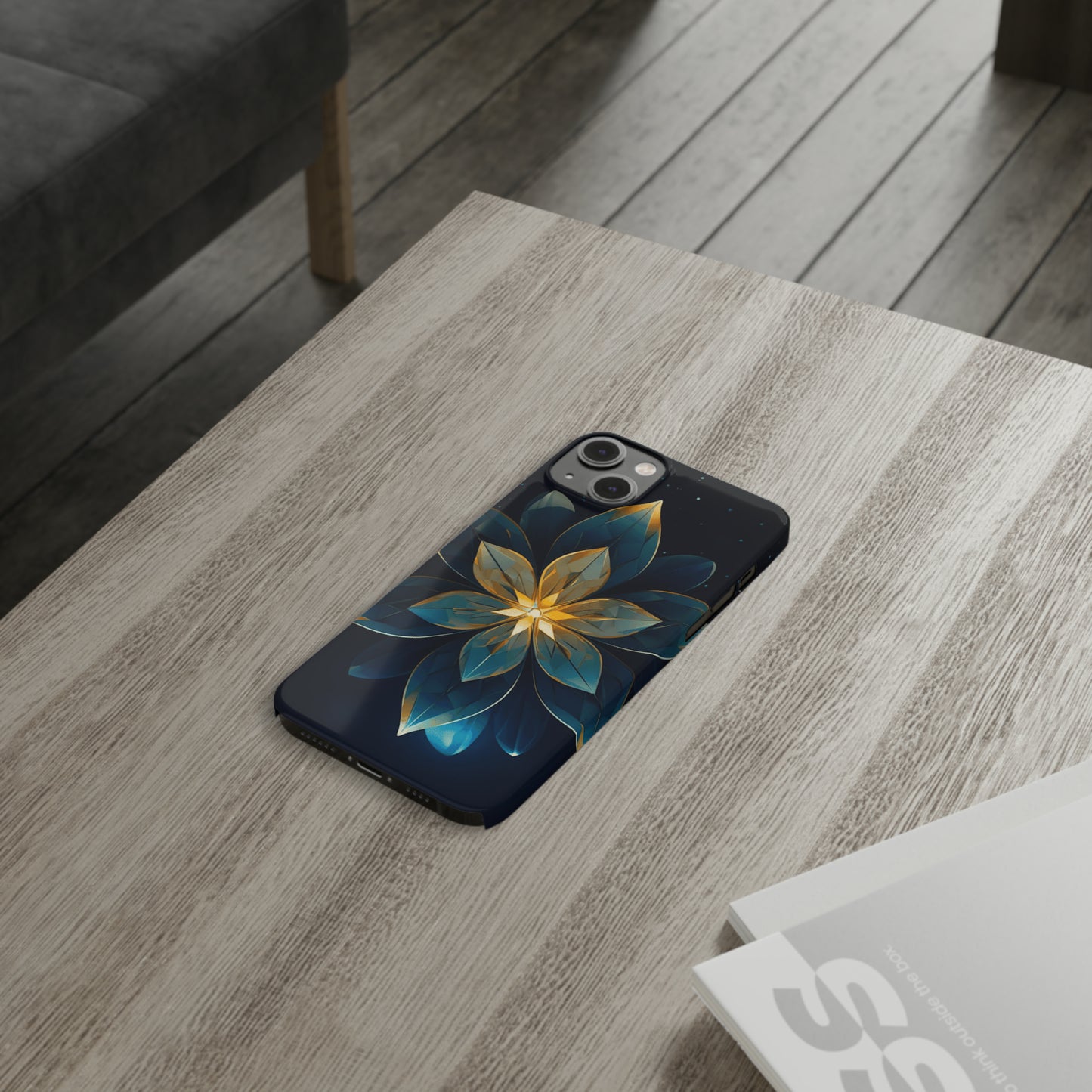 Geometric Flower Design Slim Phone Case - Colorwink