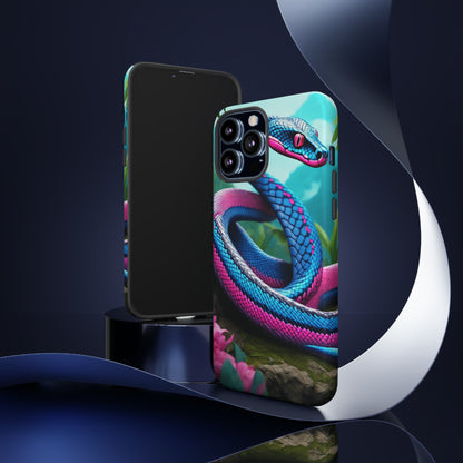 Blue Pink Snake Tough Case