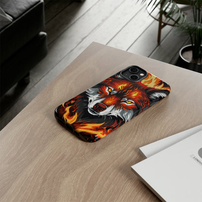 Fiery Wolf Tough Case