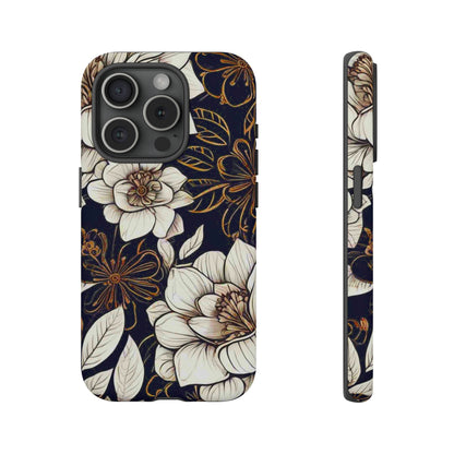 White flower Design Pattern Tough Case