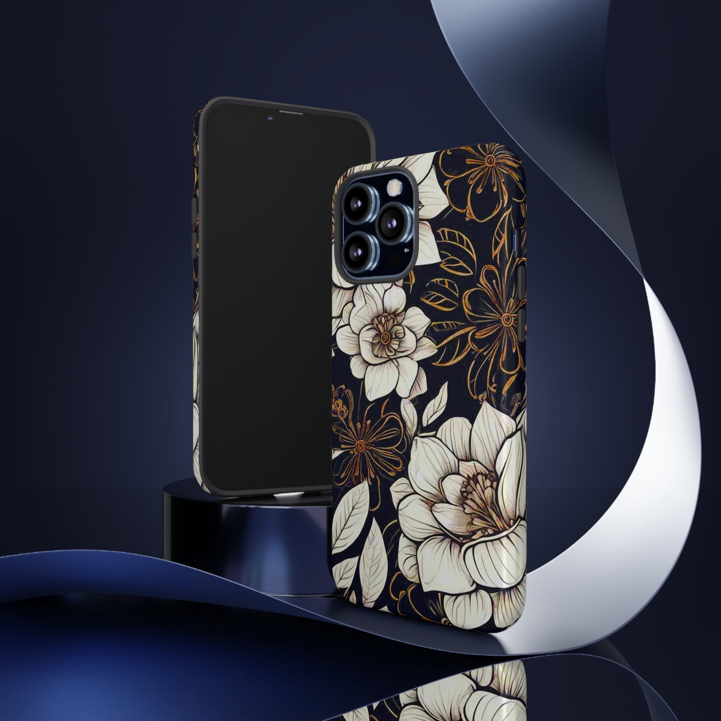 White flower Design Pattern Tough Case