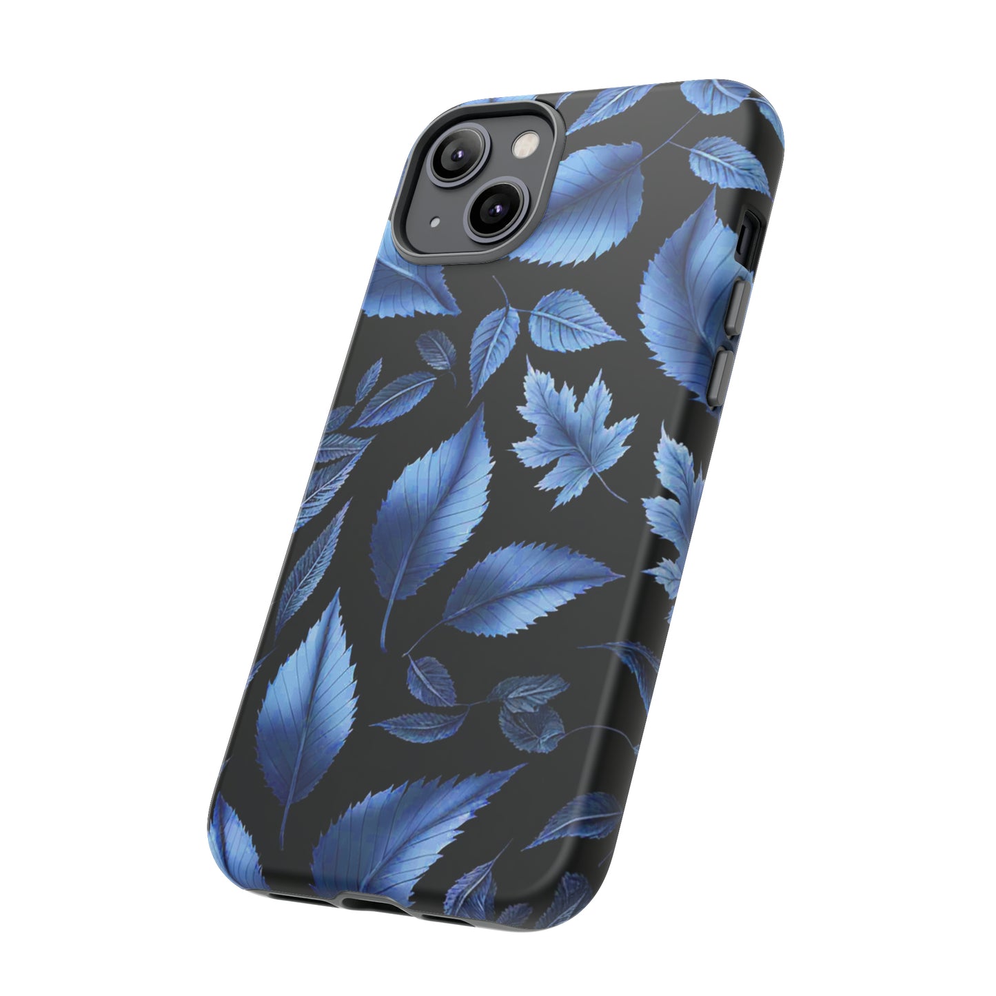 Blue Leaf Art Design Pattern Tough Case