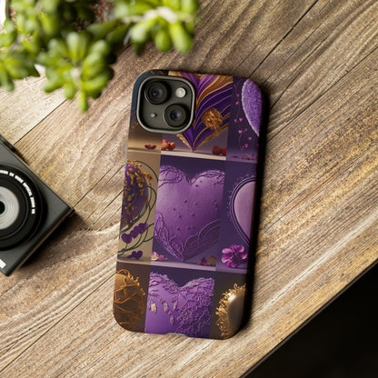 Violet Heart Design Pattern Tough Case