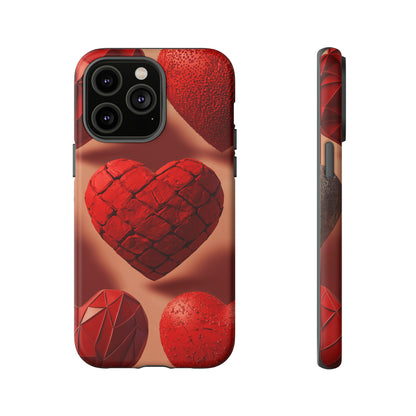 Red Heart Design Pattern Tough Case