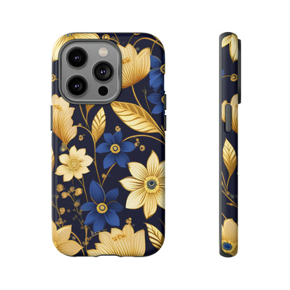 Golden  flower Design Pattern Tough Case