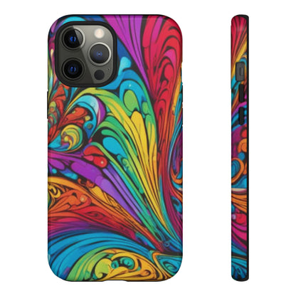 Colourful Spiral Paint Art Pattern Tough Case