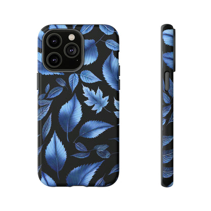 Blue Leaf Art Design Pattern Tough Case