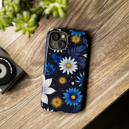 Blue Leaf Pattern Tough Case