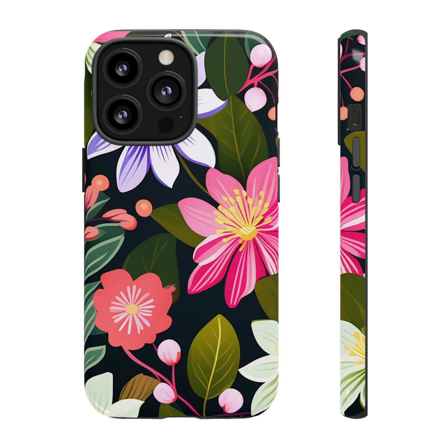 Pink Flower Pattern Tough Case