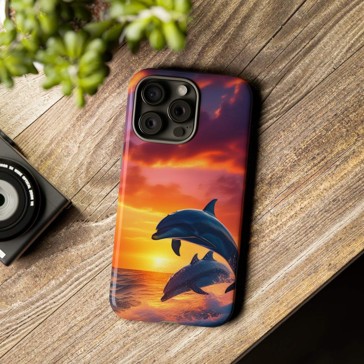 Sunset Dolphin Tough Case