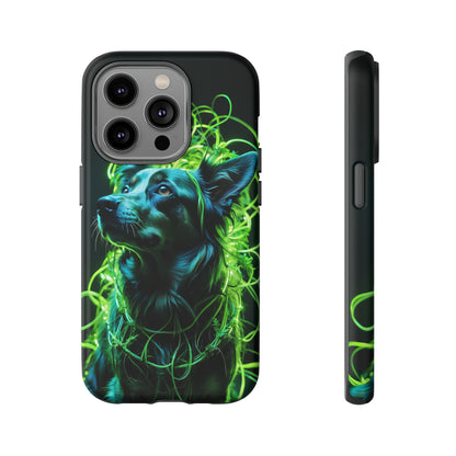 Green Neon Dog Tough Case