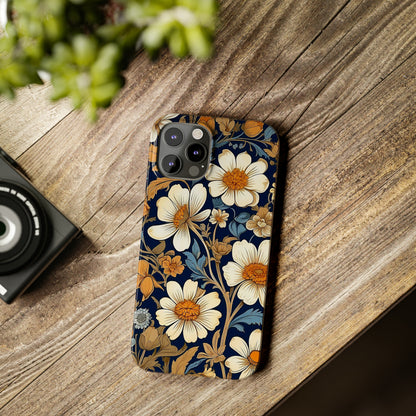 White Floral Slim Case - Colorwink