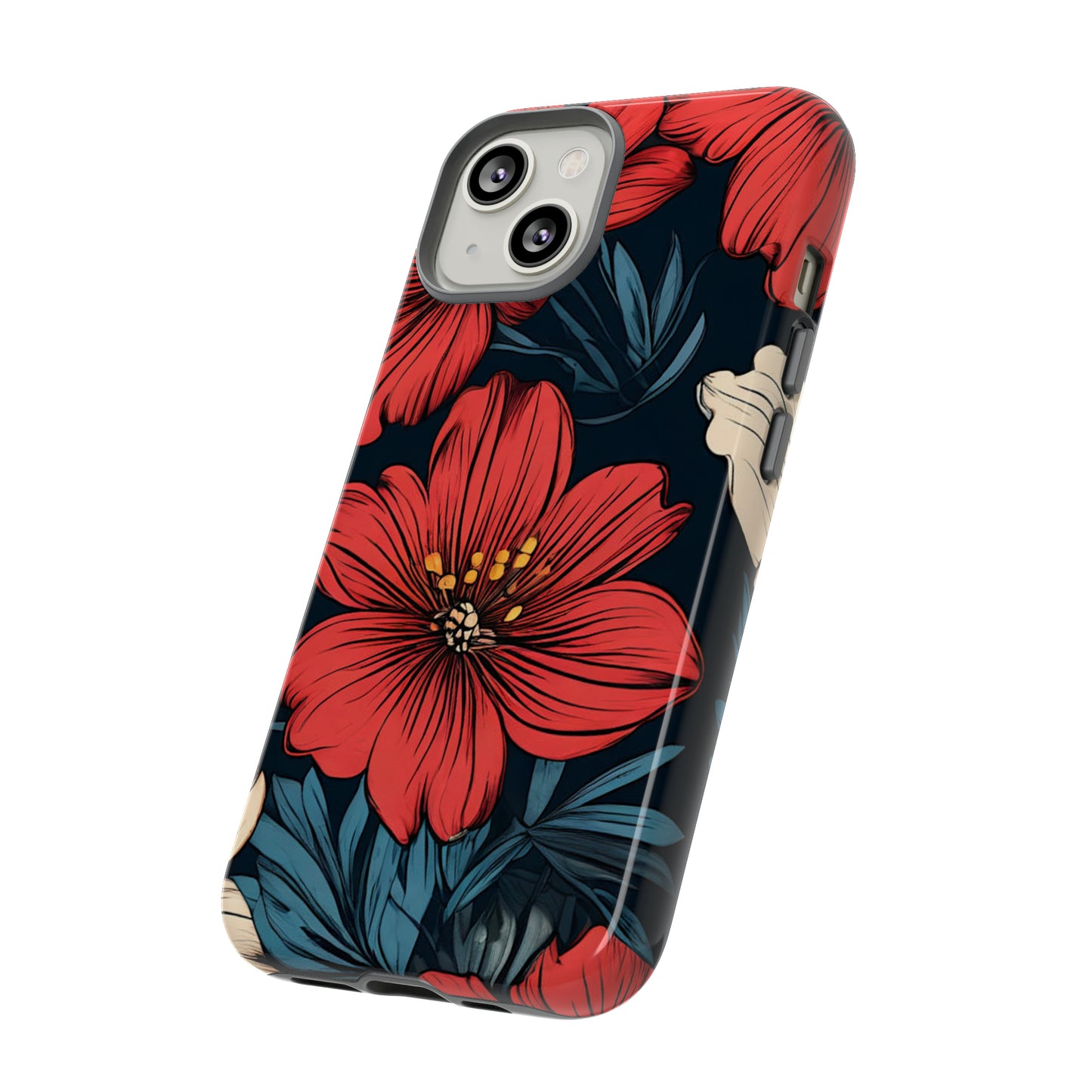 Red Dandelion  Art Design Pattern Tough Case