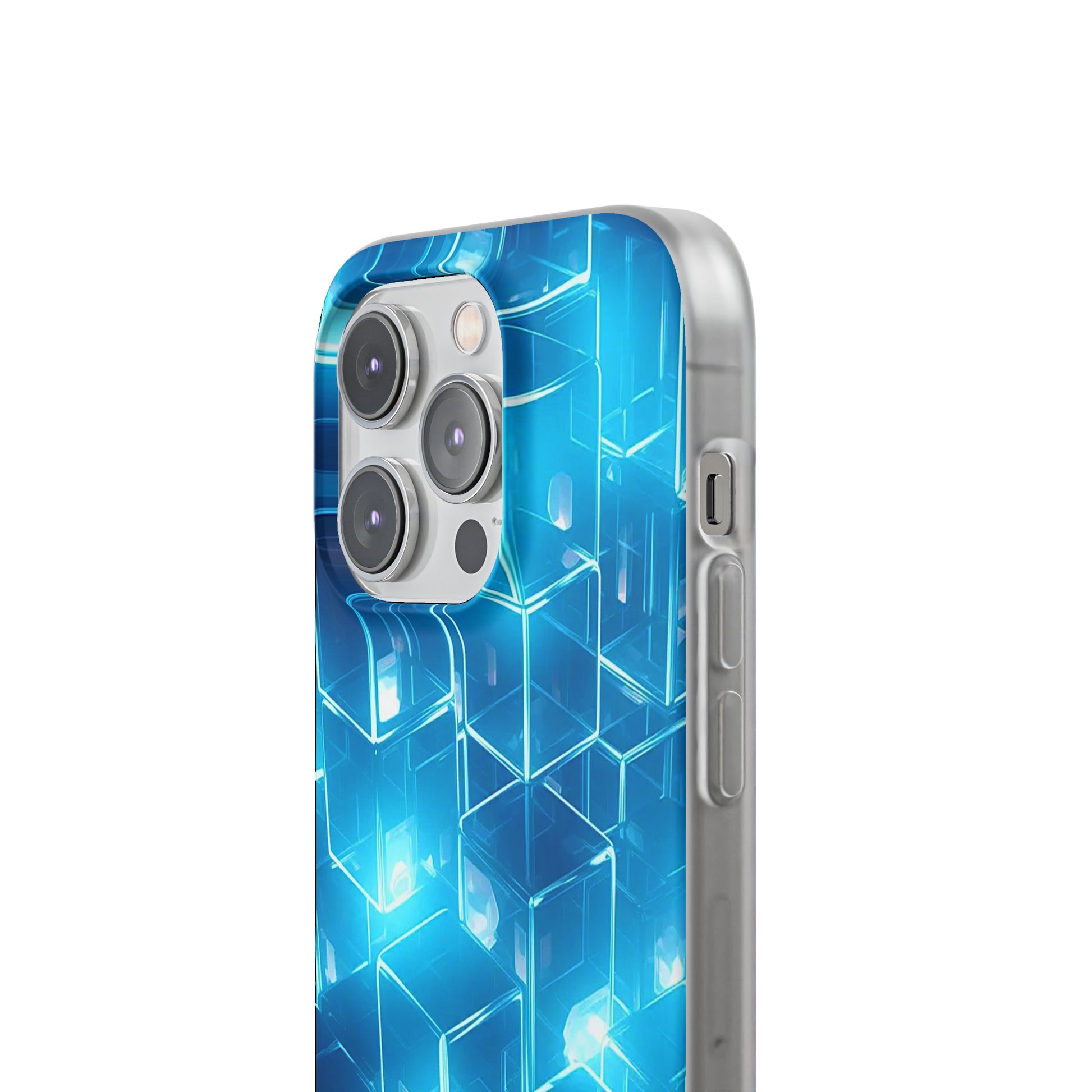 Neon Blue Glow Flexi Case - Colorwink