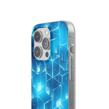 Neon Blue Glow Flexi Case - Colorwink