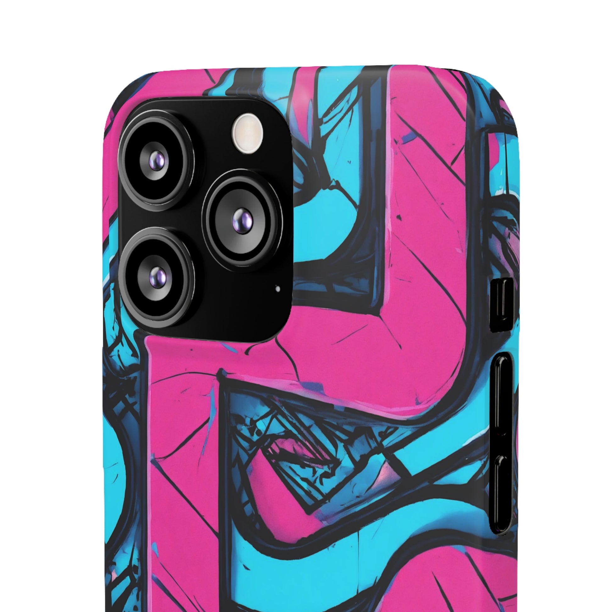 Pink-Blue Graffiti Snap Case - Colorwink