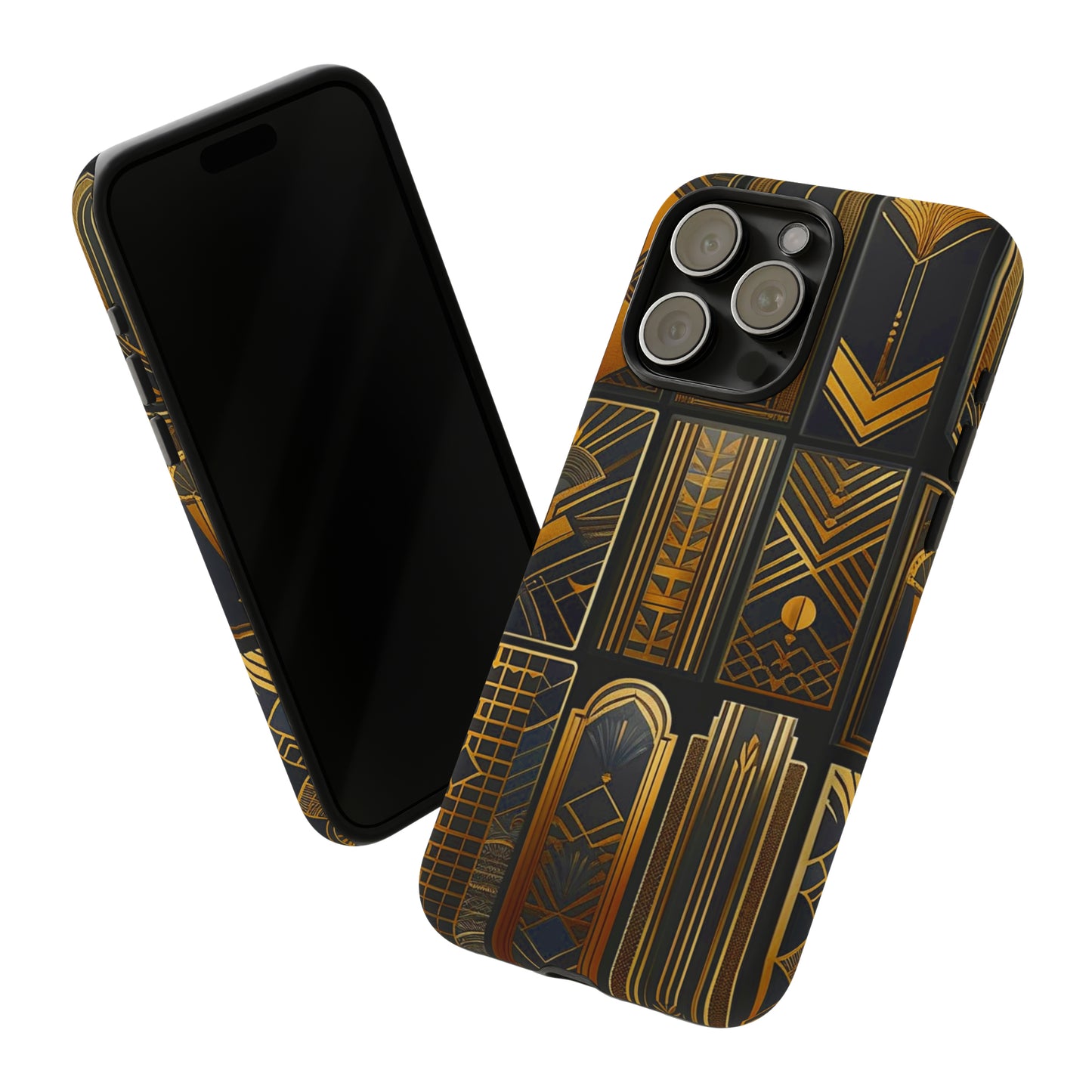 Golden Grid Art Design Pattern Tough Case