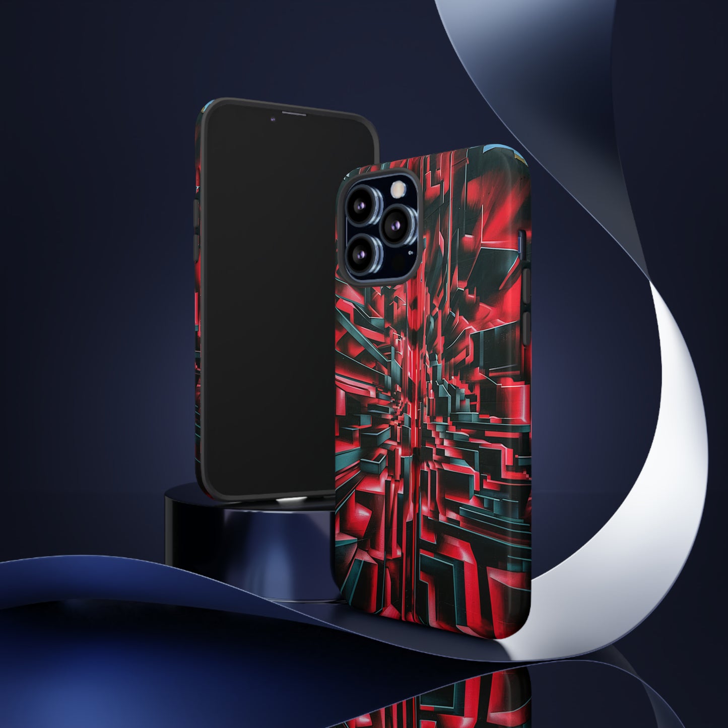 Red Illusion Art  Pattern Tough Case