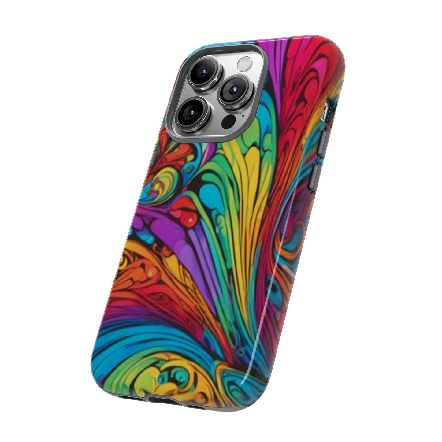 Colourful Spiral Paint Art Pattern Tough Case