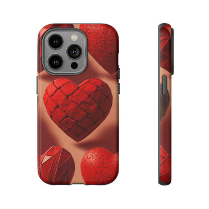 Red Heart Design Pattern Tough Case