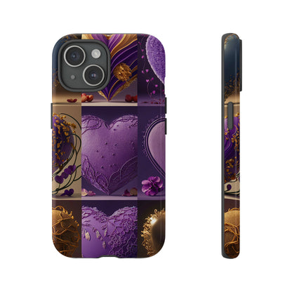 Violet Heart Design Pattern Tough Case