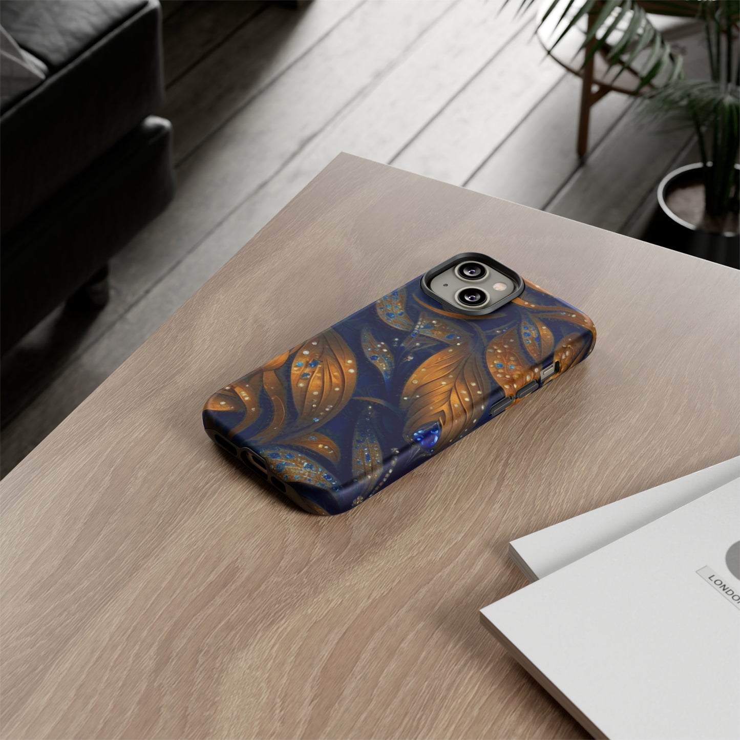 Golden Leaf Pattern Tough Case