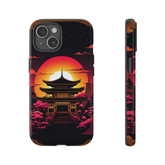 Sunset behind Pagoda Tough Case