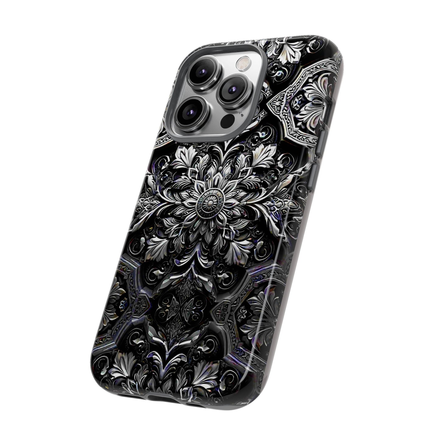 Monochrome Flowers Tough Case