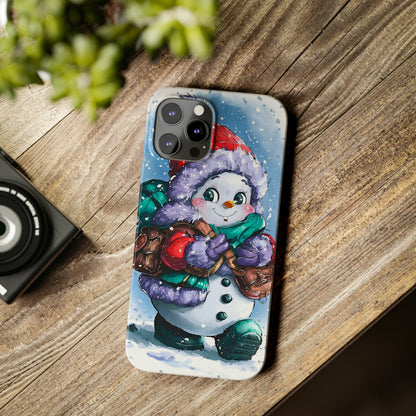 Cute Snowman Slim Phone Case - Colorwink