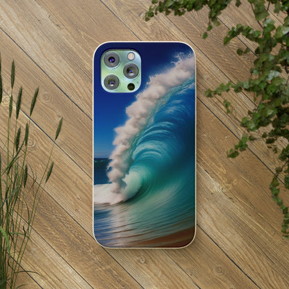 Deep Blue Wave Biodegradable Case