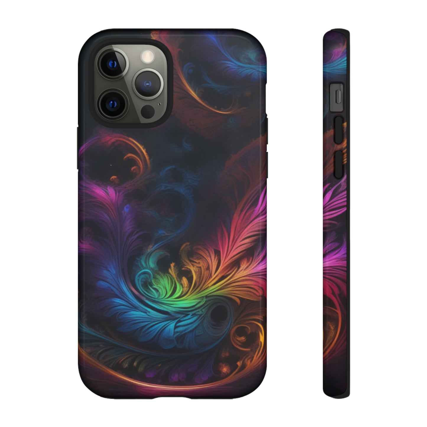 Dark Feather Pattern Tough Case