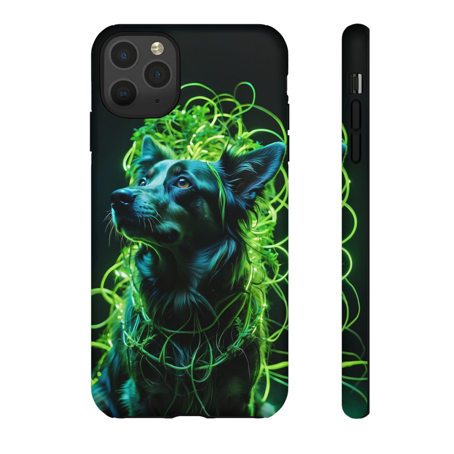 Green Neon Dog Tough Case