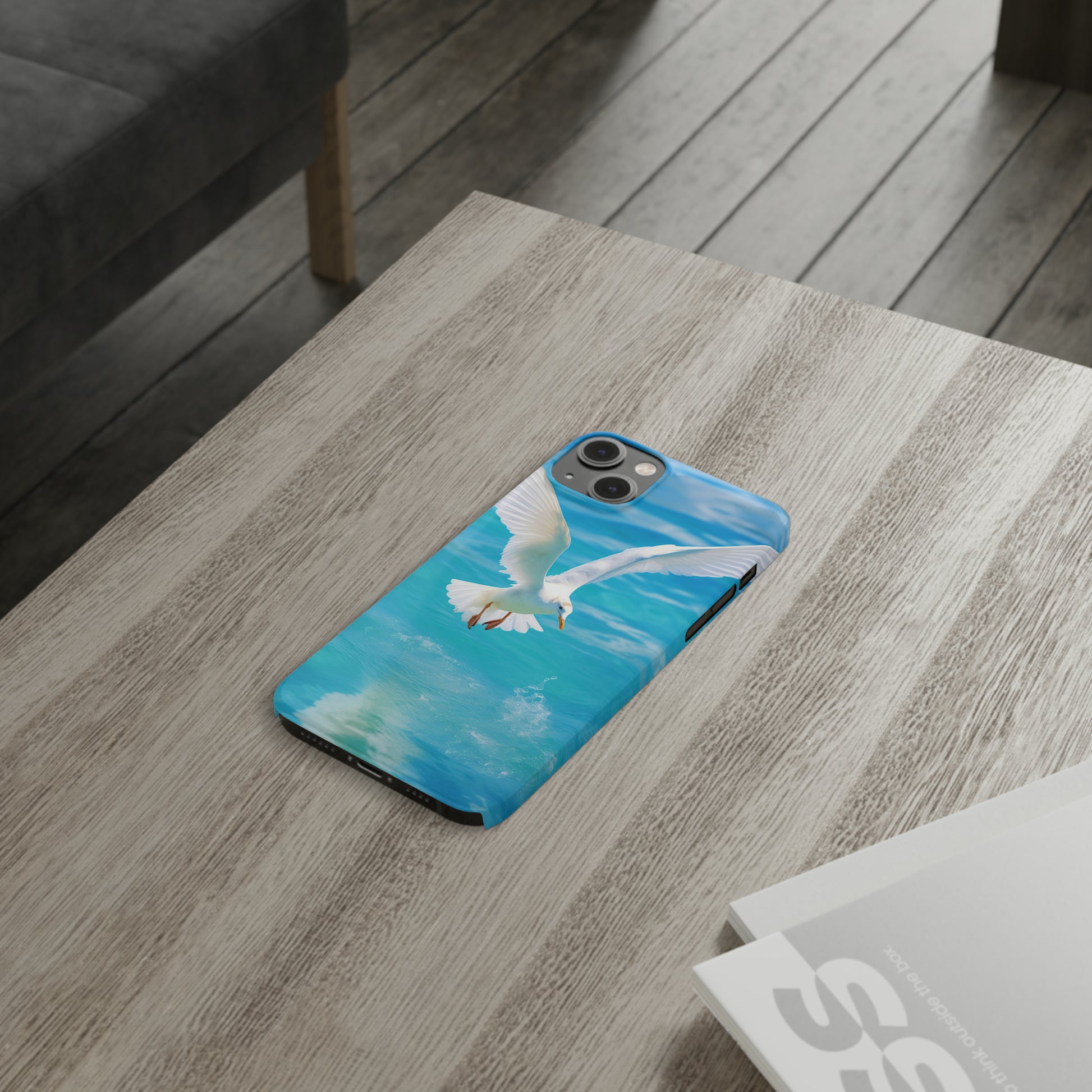 White Gull Slim Phone Cases - Colorwink