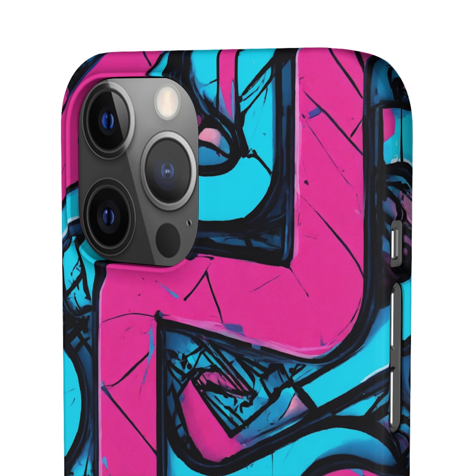 Pink-Blue Graffiti Snap Case - Colorwink