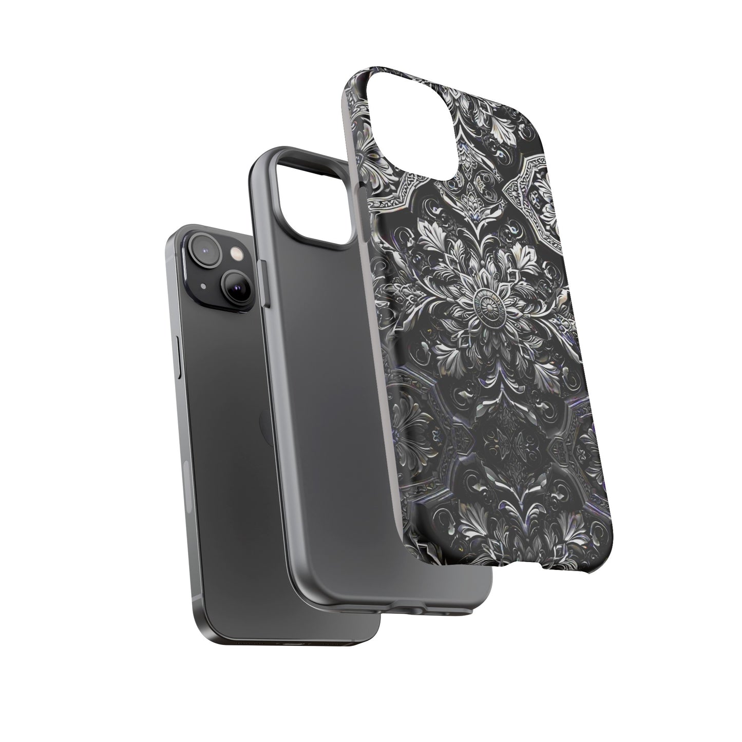 Monochrome Flowers Tough Case