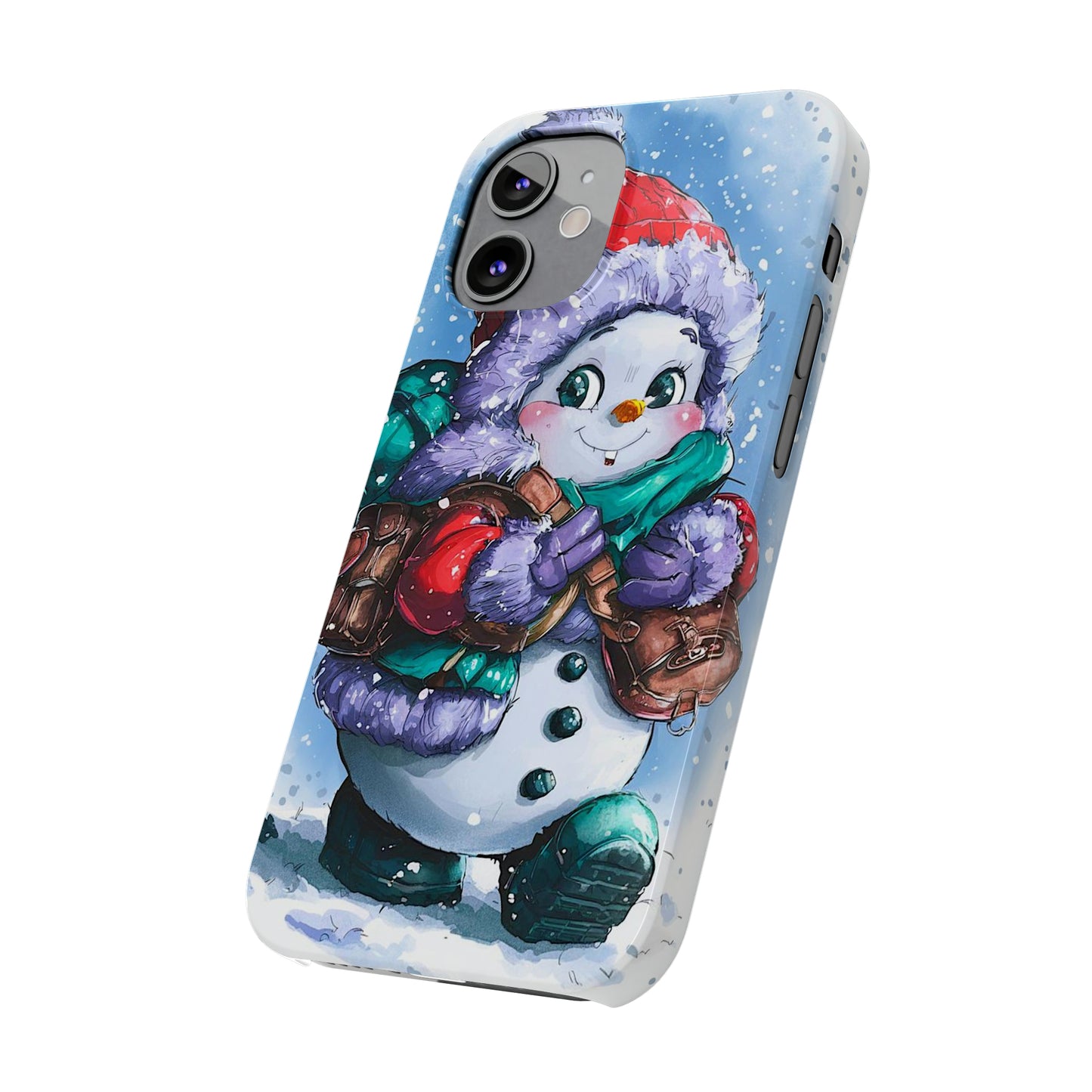 Cute Snowman Slim Phone Case - Colorwink