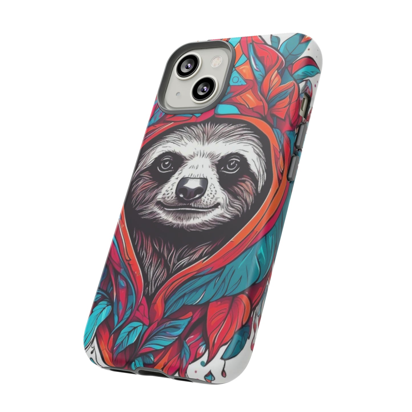 Sloth floral rose print Tough Case