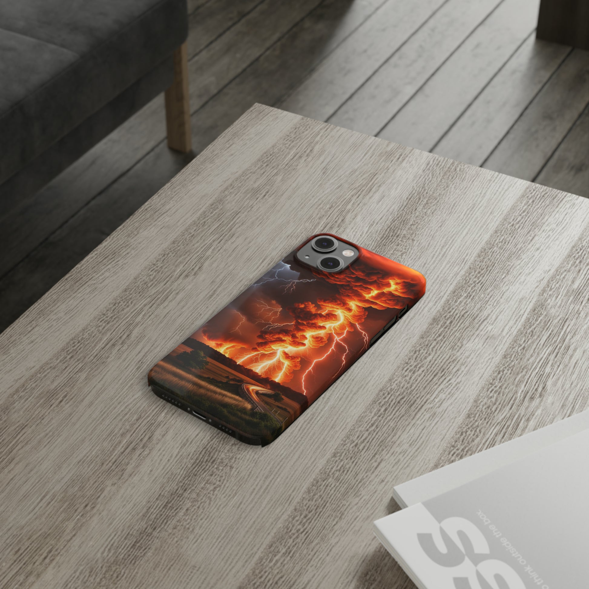 Volcanic lightning Slim Phone Case - Colorwink