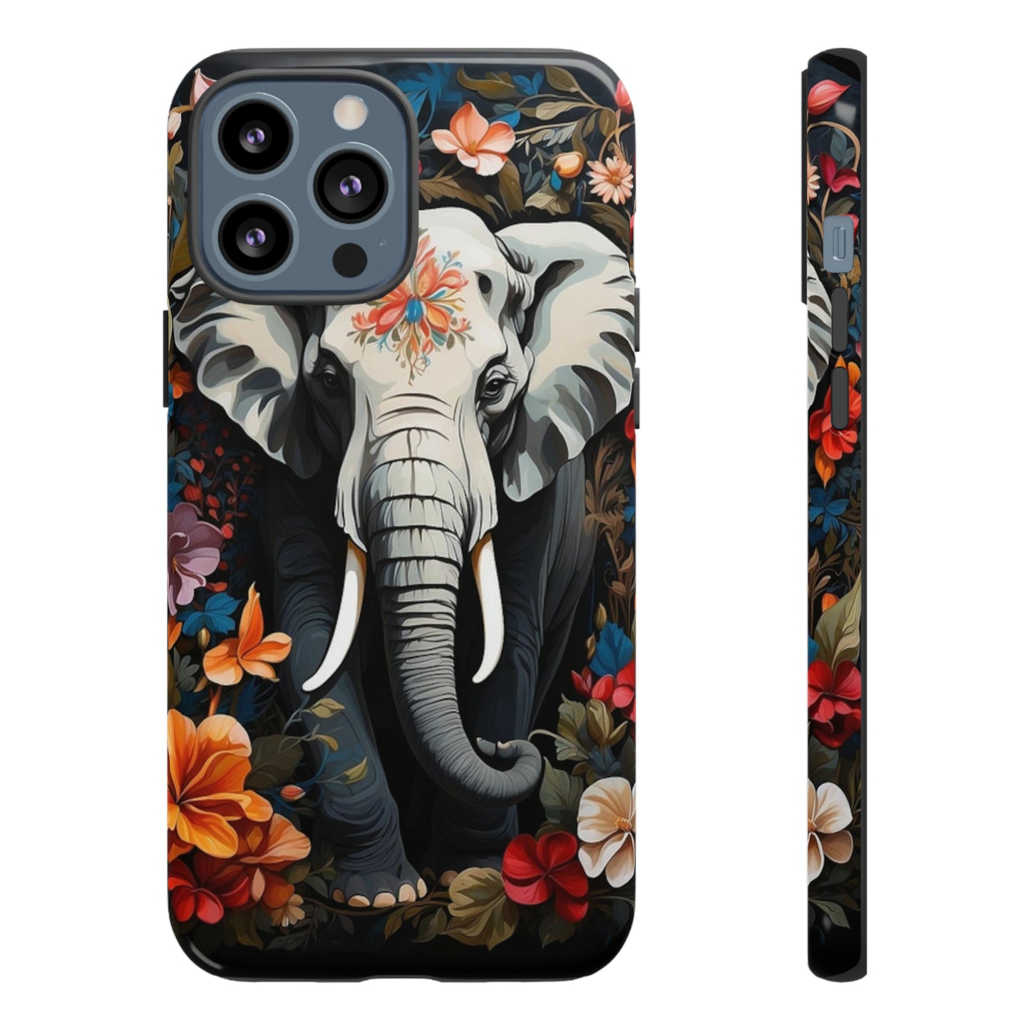 Elephant Face Flower Art  Tough Case