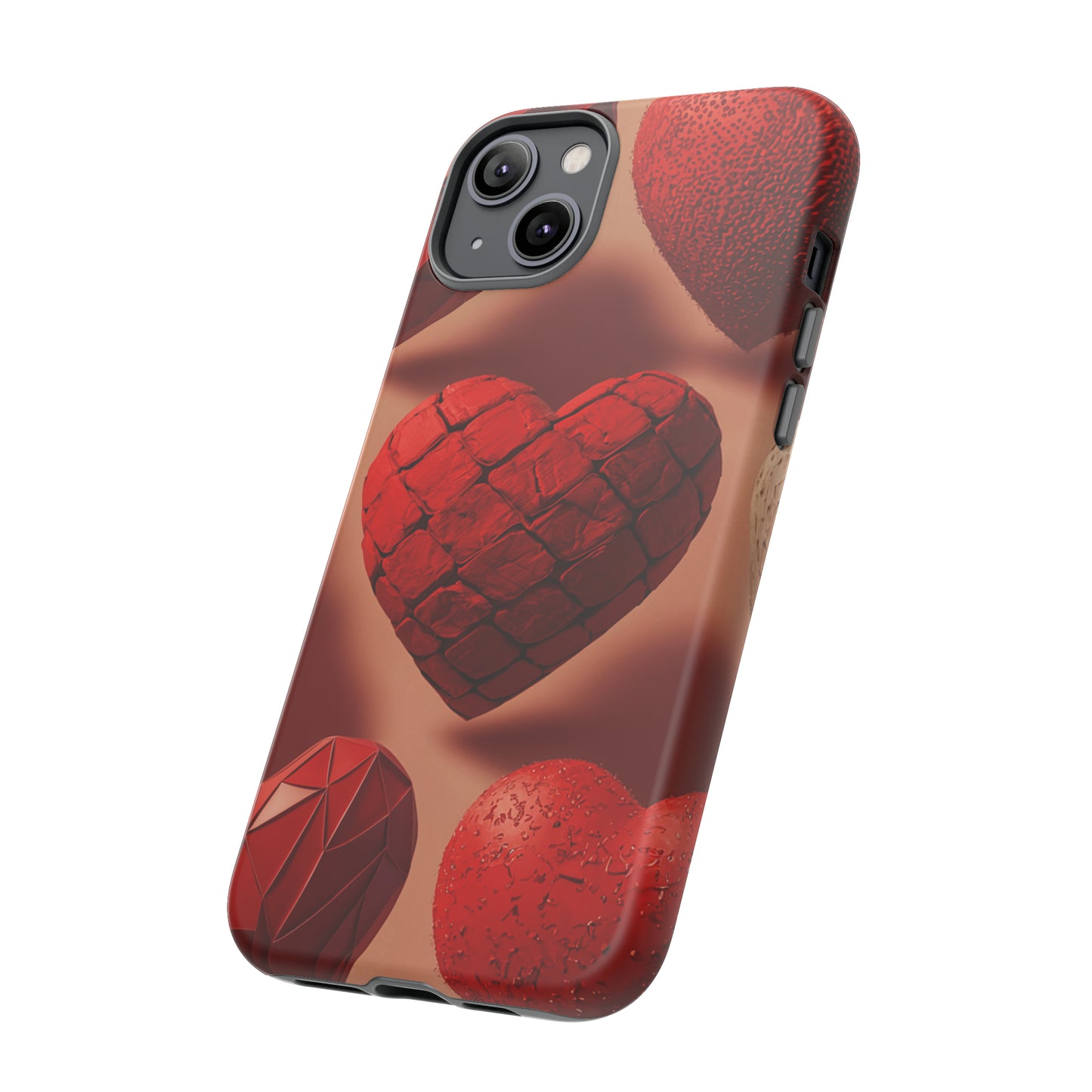 Red Heart Design Pattern Tough Case