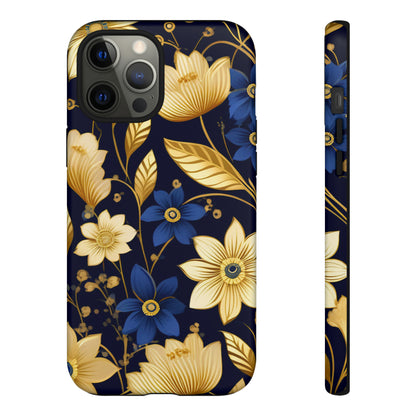 Golden  flower Design Pattern Tough Case