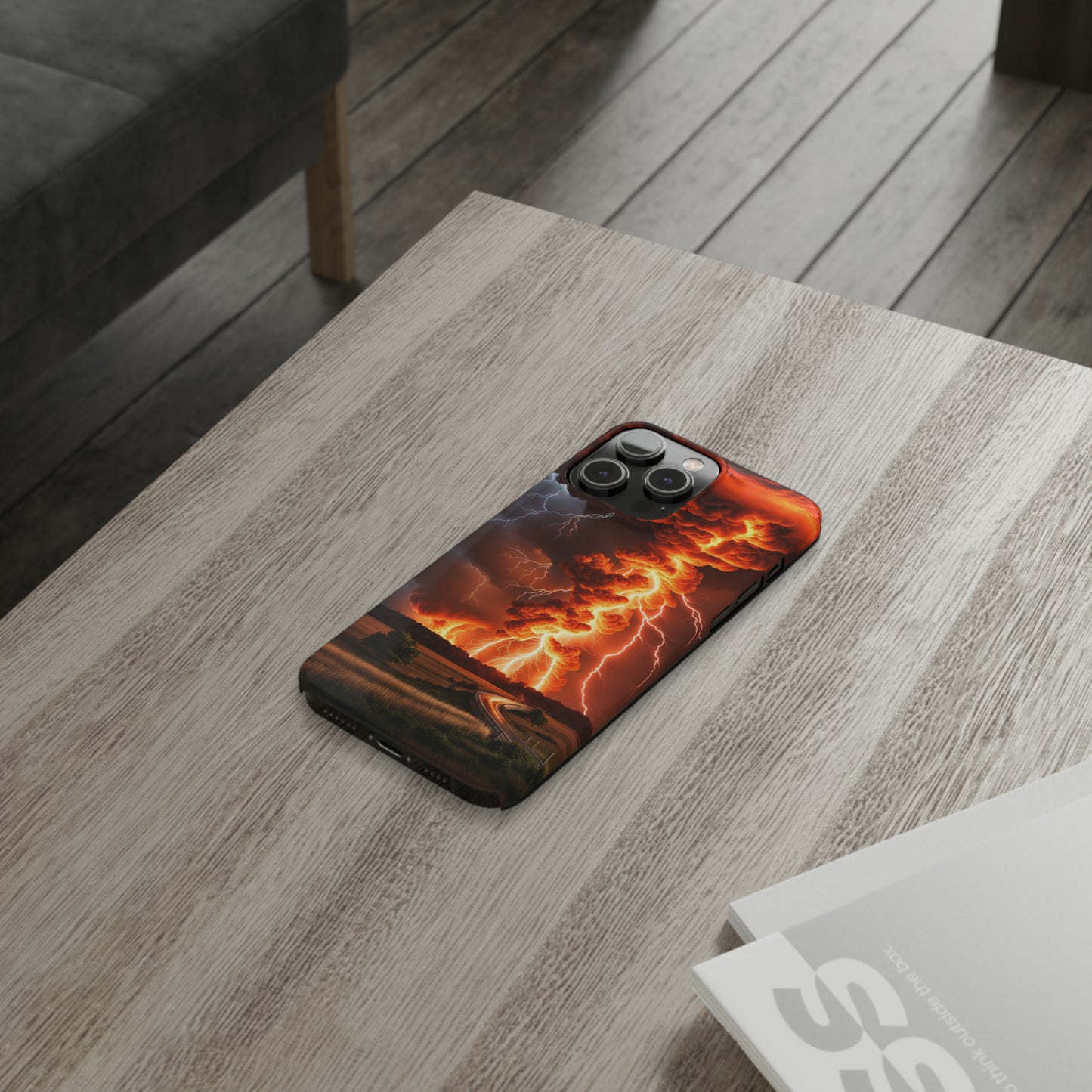 Volcanic lightning Slim Phone Case - Colorwink