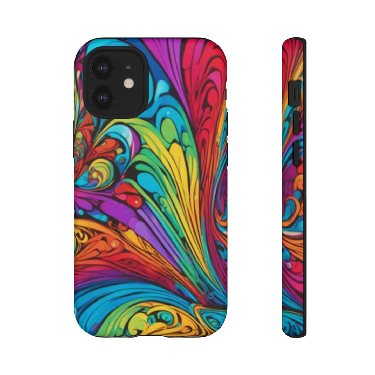 Colourful Spiral Paint Art Pattern Tough Case