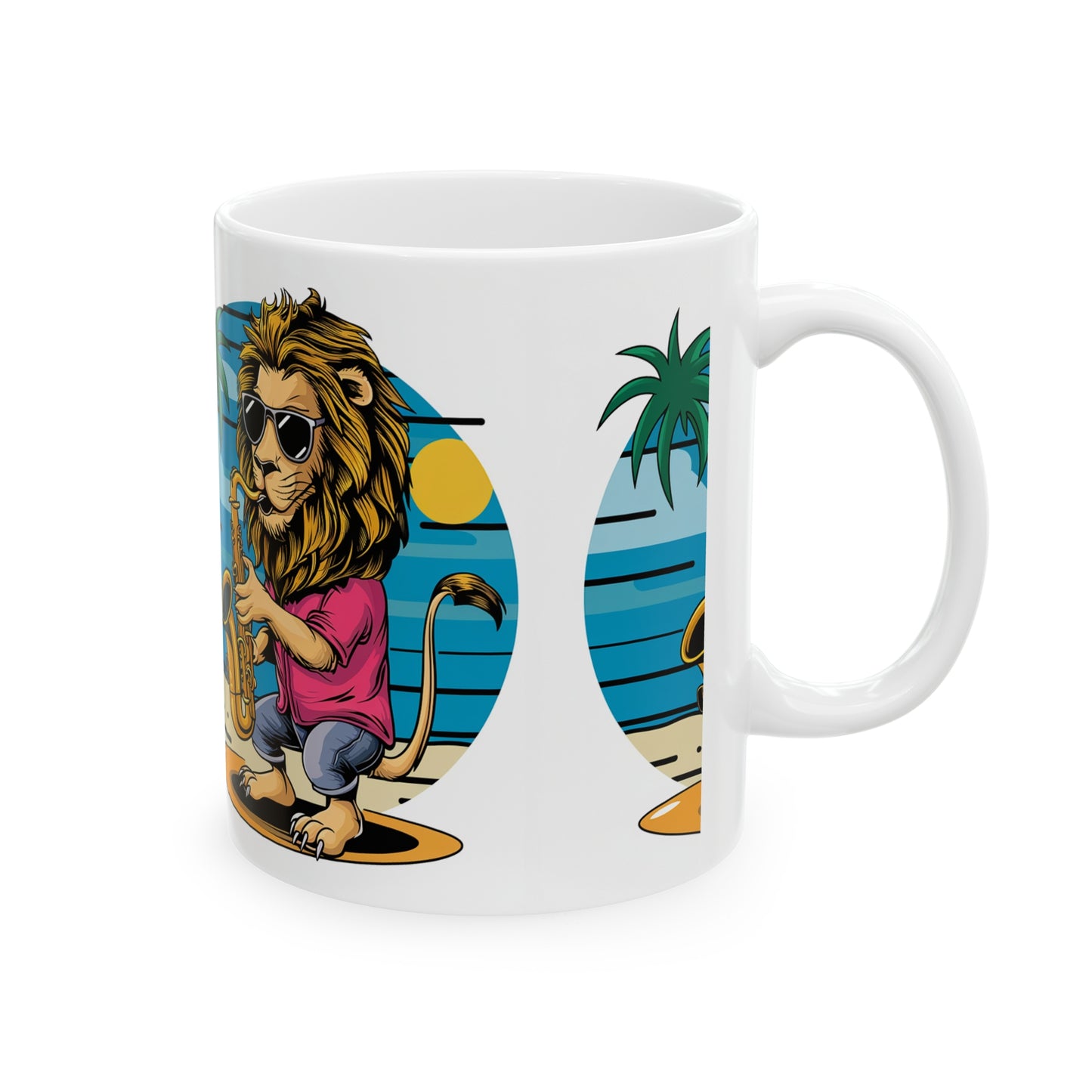 Leo with Saxophone Coffee Mug