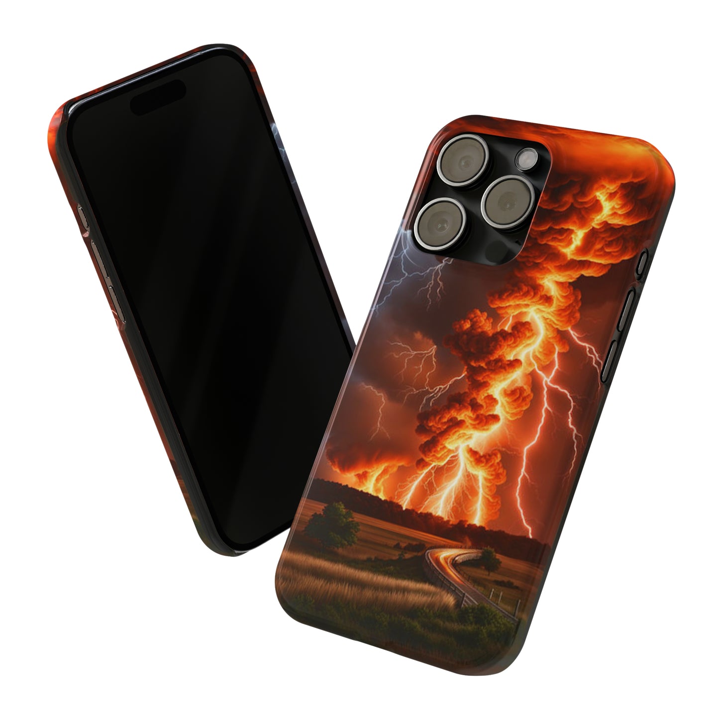 Volcanic lightning Slim Phone Case - Colorwink